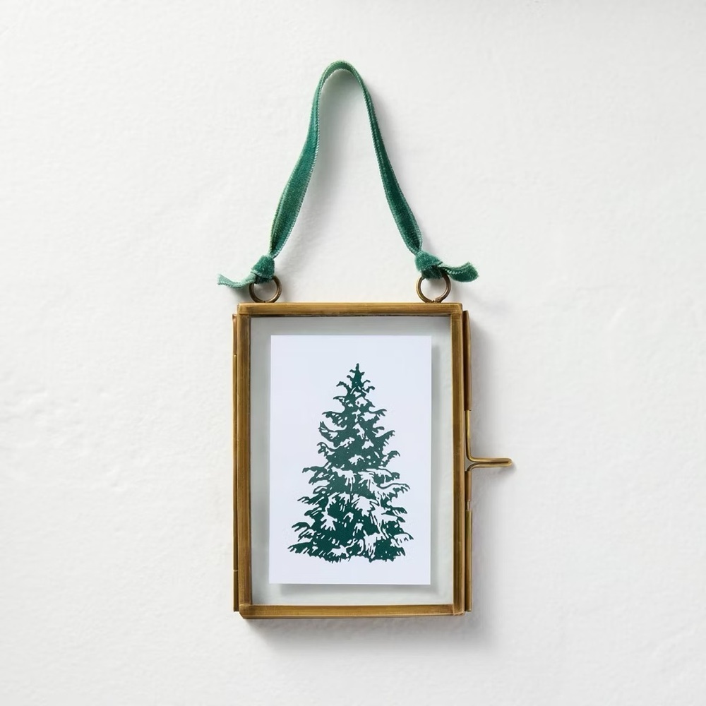 Brass and Glass Portrait Frame Ornament - Hearth & Handโข with Magnolia